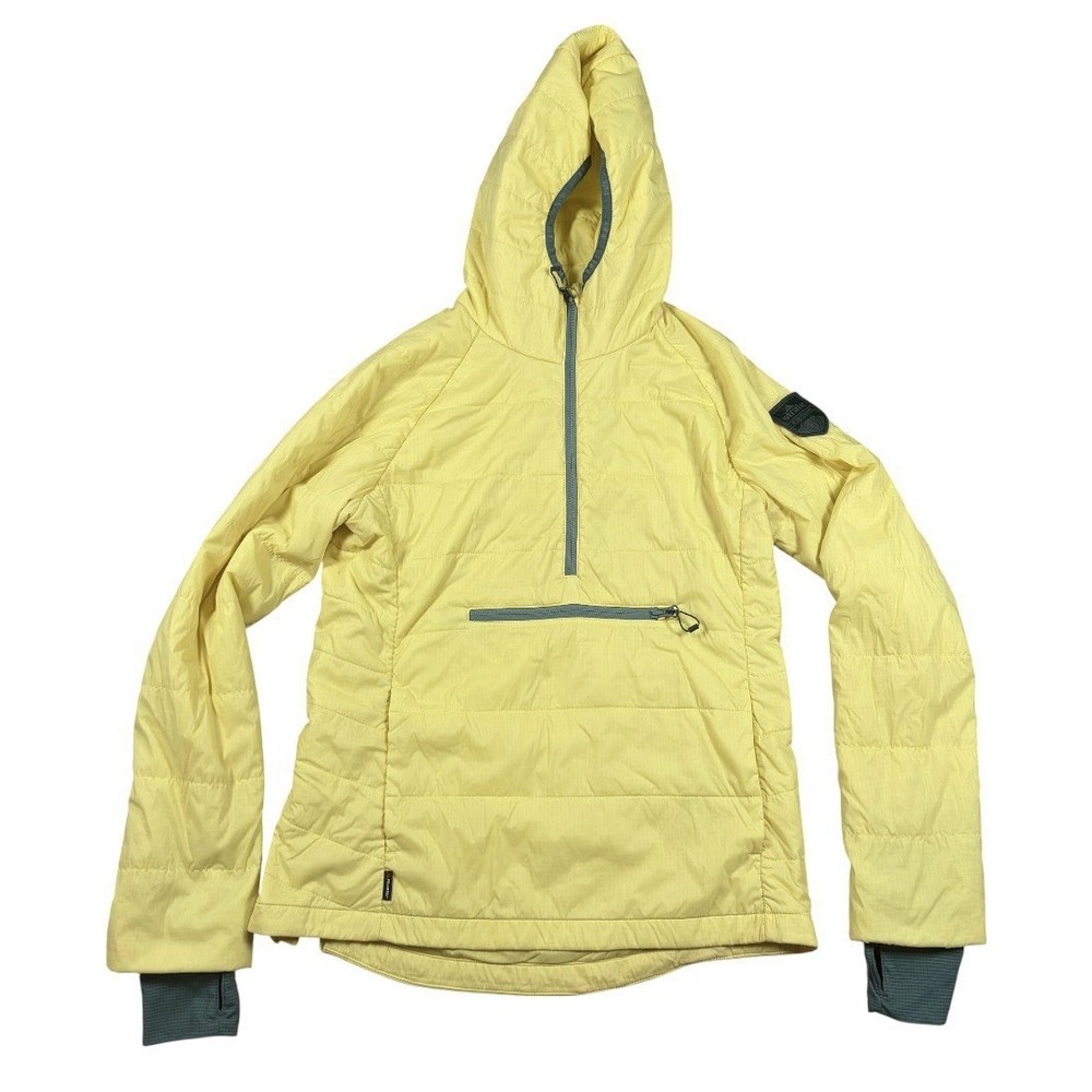 Strafe Aero Pullover Insulator Puffer Jacket Women's Sz S Yellow Polartec